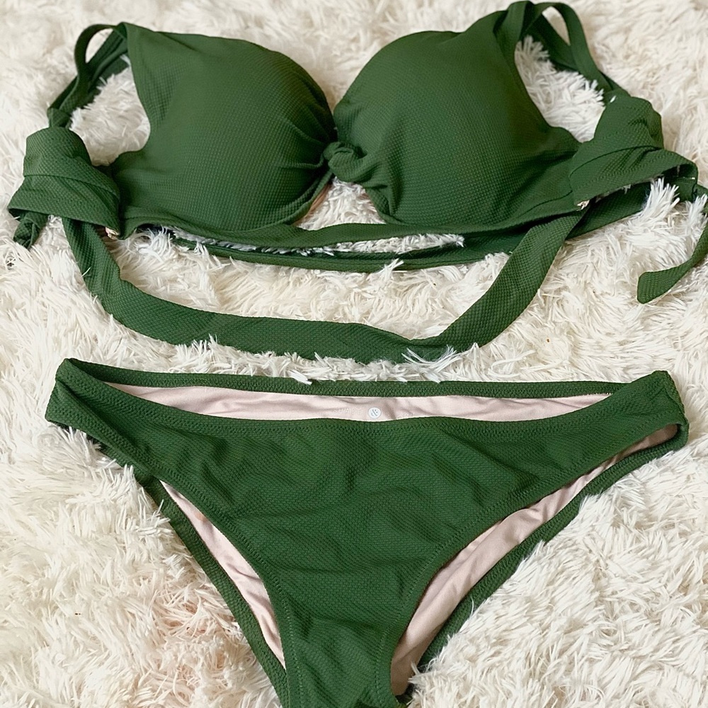 Olive green bikini set WORN ONCE